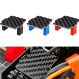 Carbon fiber servo mount bracket with mounting holes and multi-color side blocks