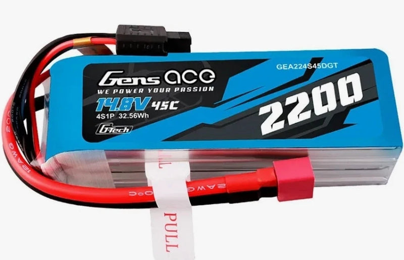 Gens Ace 14.8V 4S 2200 EC3 Lipo Battery Bundle DEAL (2) Battery