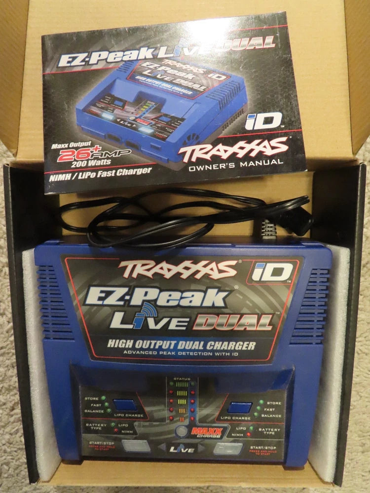Traxxas 2973 EZ-Peak Live Dual Multi AC NiMH/LiPo Battery Bluetooth Charger box