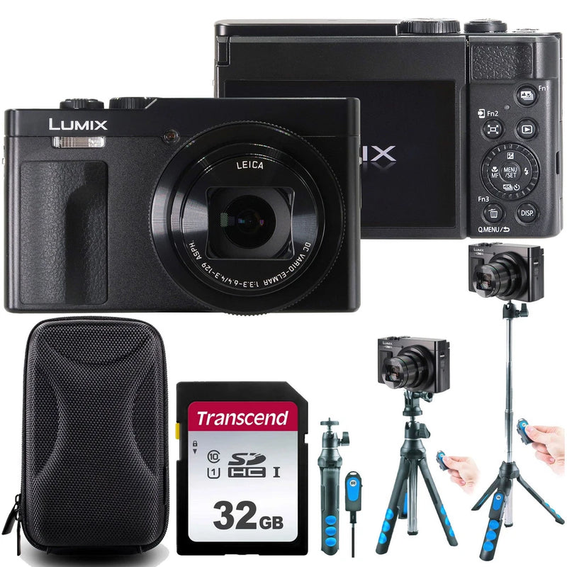 Panasonic Lumix ZS99 30X Optical Zoom Digital Camera (Black) Best Travel Kit