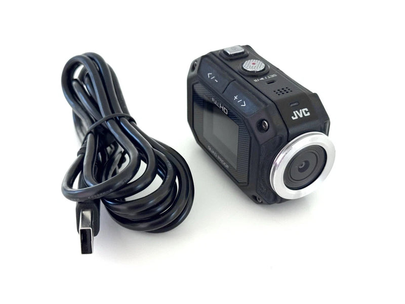 JVC action camera ( USED ) w/ Charger Cord & SD Card