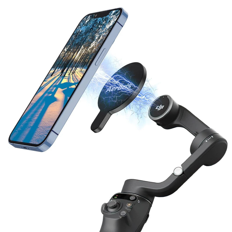 OM Magnetic Mount for DJI Osmo Mobile 8/7P/OM 7/OM 6/SE/OM 5/OM 4 SE/OM 4 Mag...
