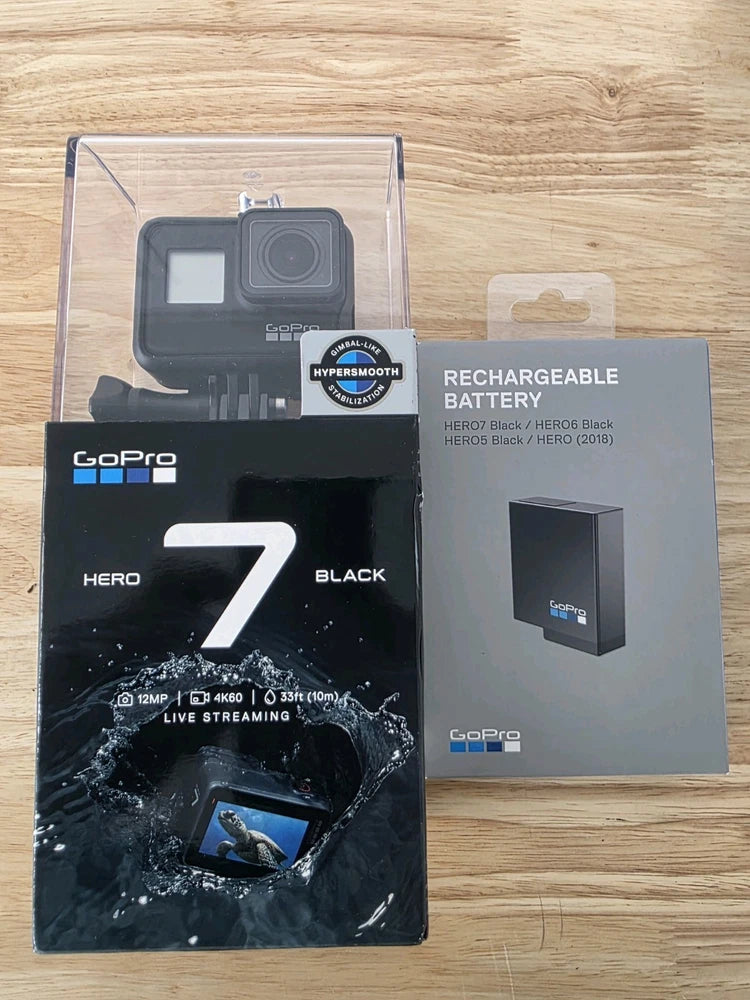 GoPro HERO7 Black action camera with rechargeable battery accessory