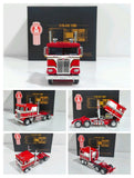 MJ 1/64 Kenworth K100 Alloy Truck Model Toy Collectible Gift Display Tractor Red