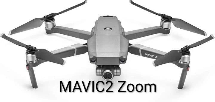 DJI Mavic 2 Zoom drone with four propeller arms and front camera gimbal