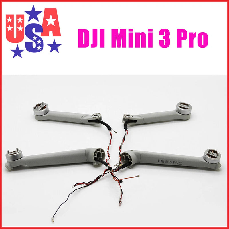 DJI Mini 3 Pro drone arm shell cover repair parts, gray arms with motor wiring