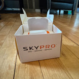 SkyPro Golf Launch Monitor, SkyPro Model, White/Orange, 6 hr Battery, Box Battery