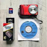 Panasonic Lumix Red DMC-ZS20 14.1MP Digital Camera, 20X zoom W/ Charger SD Leica