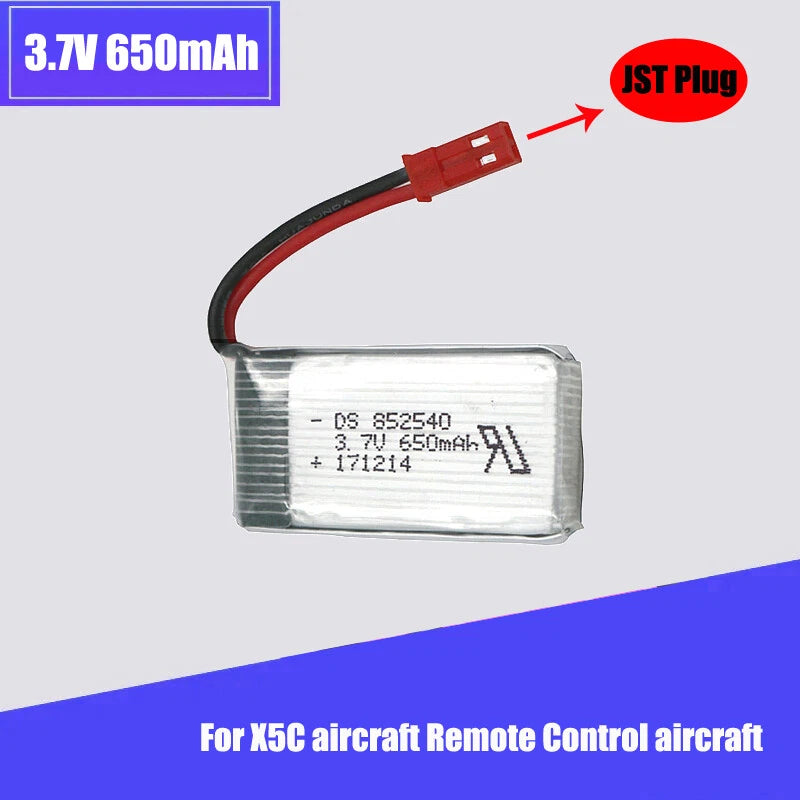 852540 650mAh 3.7V 25C JST Battery for Feiyu FY550 Huajun HJ818 HJ819 Hendy1315