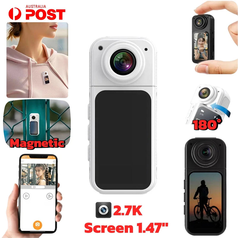 1.47" Mini Action Camera Thumb Sports Cam APP Pocket Camcorder Recorder 2.7K AU