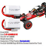 2PCS 7.4V 4200MAH RC Lipo Battery For ELK-Racing Baja 5B 5T 5SC Remont Car Truck