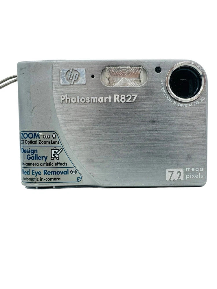 HP PhotoSmart R827 7.4MP Digital Camera - Silver - (READ DESCRIPTION) T152