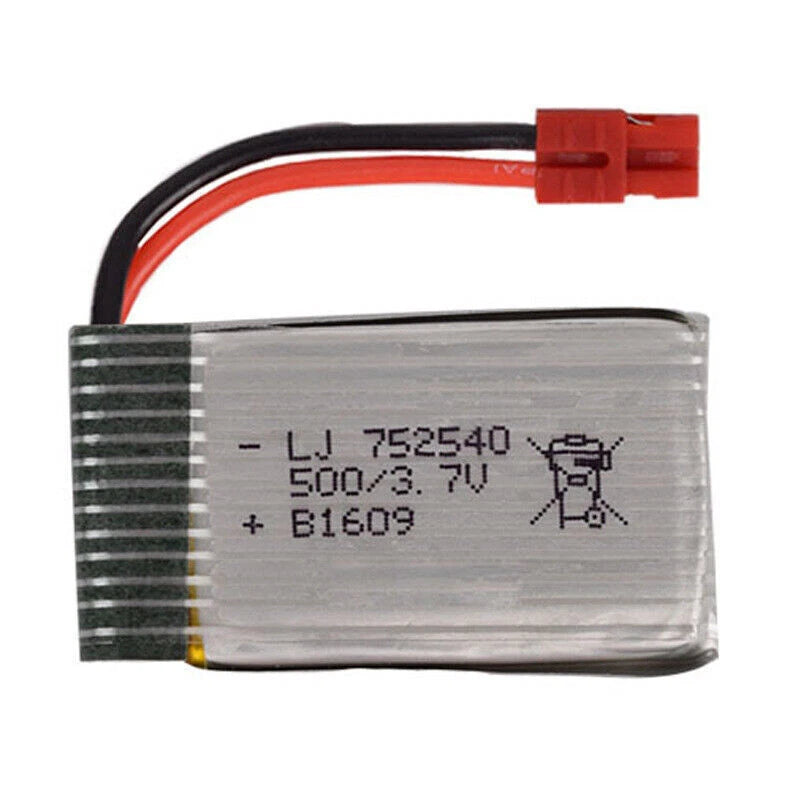3.7V 500mAh 25C Lipo Battery XH4.0 plug For X5HC/W X9S JXD398 HQ905 TK107 M68 RC