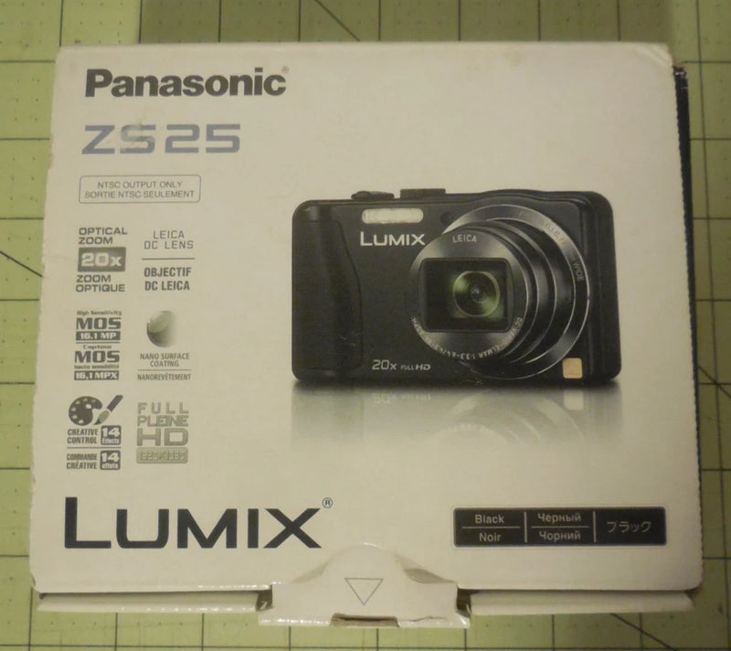 Panasonic LUMIX DMC-ZS25 Camera Includes Box Battery and Charger