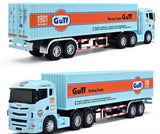 Diecast Truck Model Container Lorry Toy Semi Trailer Kids Gift Alloy