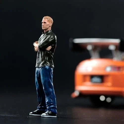 1/24 Diorama Racing Driver Paul Walker Scene Miniatures Figure Doll Fit Car Toy