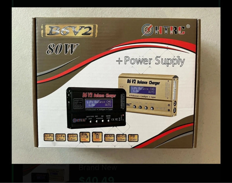 ??HTRC B6 V2 80W RC LiPo Battery Balance Charger Discharger Power Supply Battery