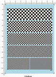 1/43 1/24 1/12 F1 Black White chequered flag Grid danger caution Model Decal