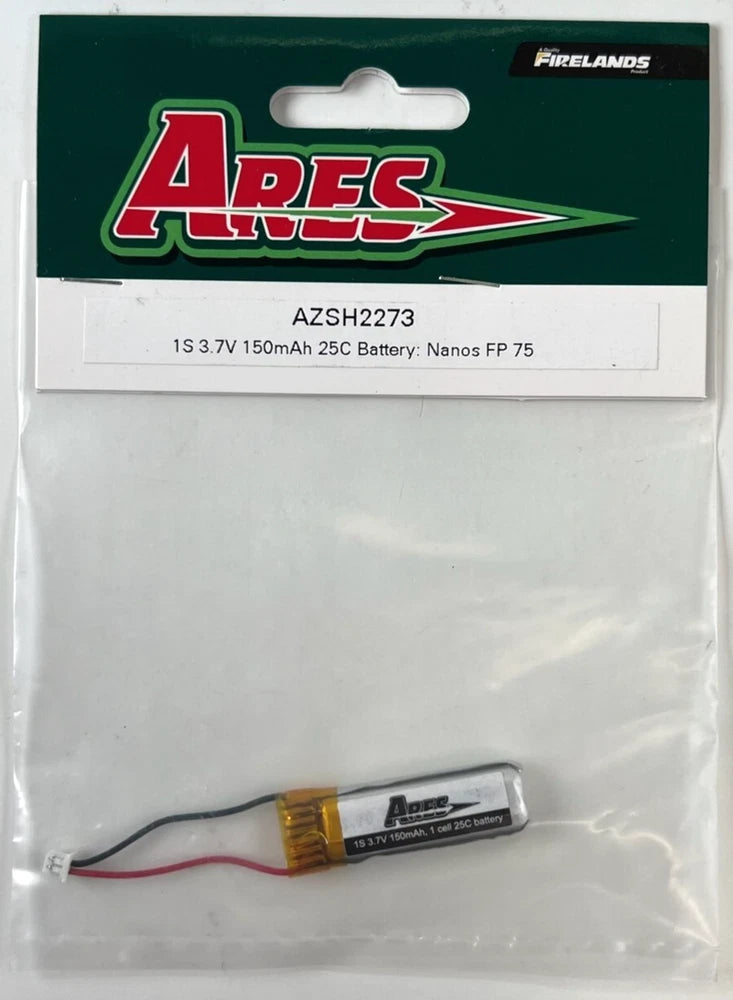 Ares AZSH2273 Nanos FP 75 1S 3.7V 150mAh 25C Battery New