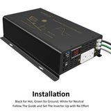 4000W Pure Sine Wave Inverter 36V to 110V 120V Power Converter Car Truck Solar
