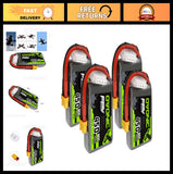 High-Performance 3S Lipo Battery 80C 450mAh 11.1V XT30 for RC FPV Racing Drone ( Battery