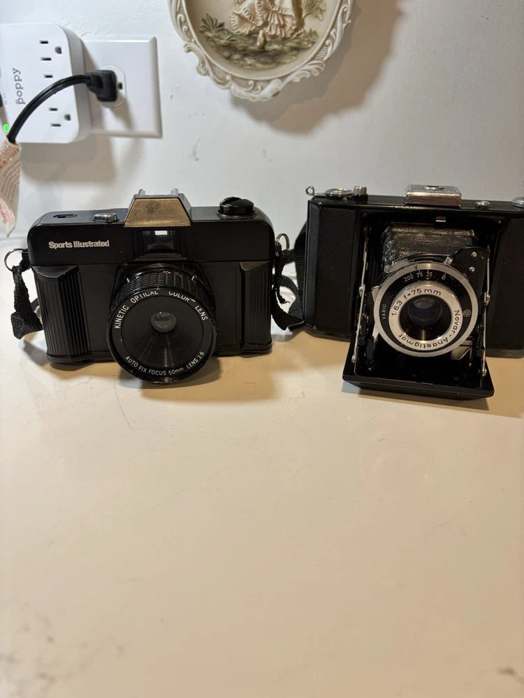 Untested Lot of 2 film format cameras Zeiss Ikon Sports Illustrated Promo