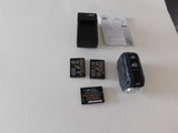 JVC Mini HD Action Camera GC-XA1BU 1.5" Screen w/ Wall Charger + 3 Batteries