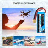 YOWOO 2 Pack Graphene Battery 3S 11.1V 2600mAh 130C Lipo Battery with XT60