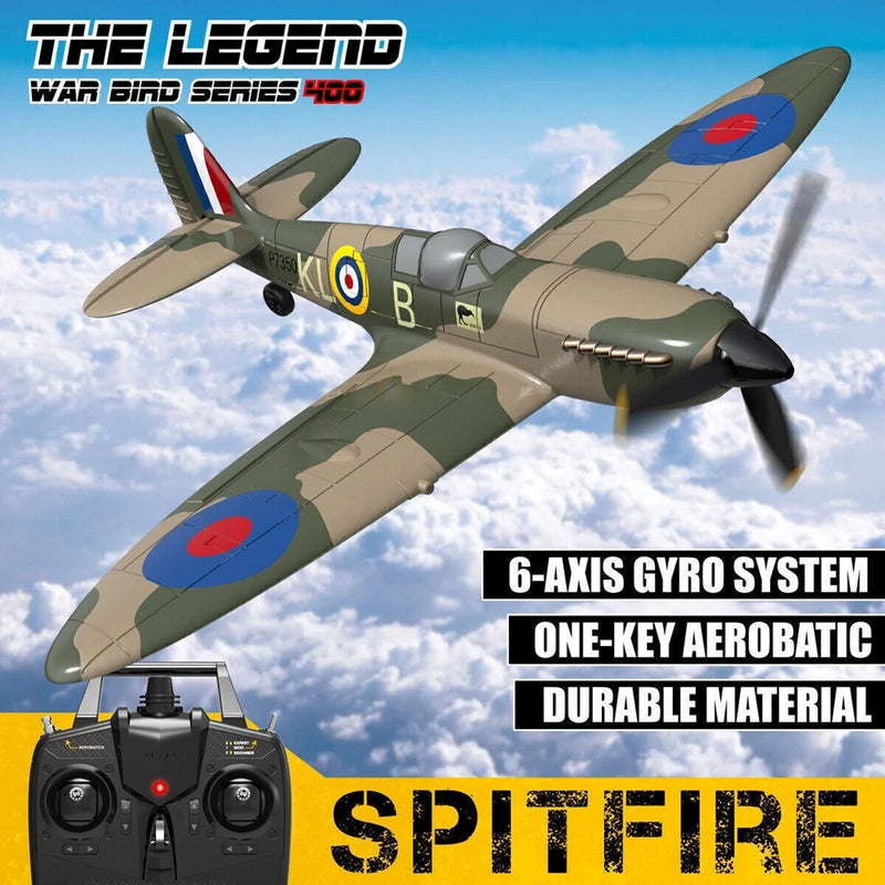 Volantexrc Spitfire WarBird  4CH RC Plaen 6-Axis Gyro 2.4GHz Foam Glider Fighter