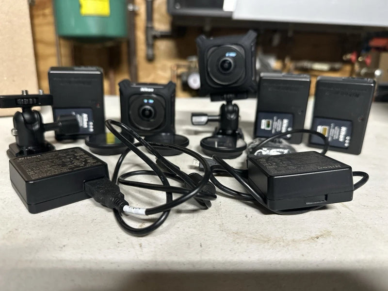 2x Nikon KeyMission 360 Action Cameras And Accessories