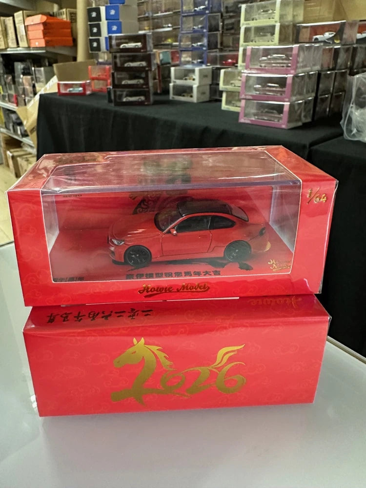 BMW M2 G87 TORONTO RED 1/64 DIECAST CAR MODEL BY HOWIE MODELS