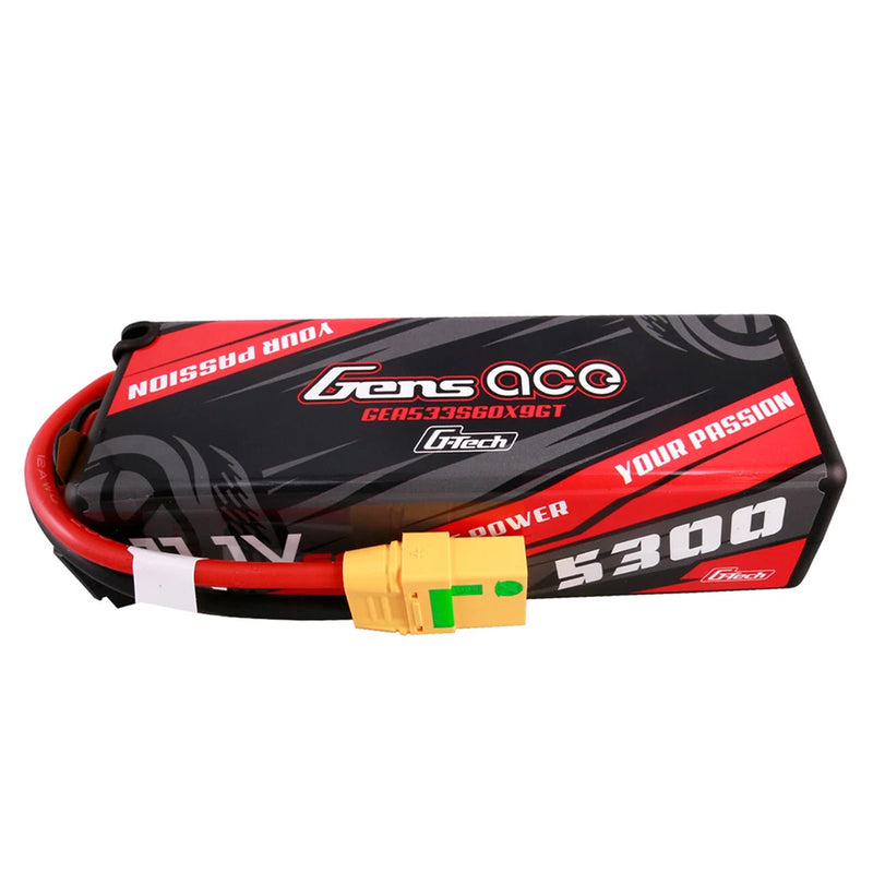 Gens Ace G-Tech 5300mAh 60C 11.1V HardCase 3S Lipo Battery XT90-S(Anti-Spark) US Battery