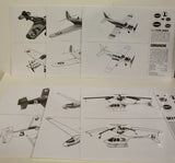 Lot of 6 Cox Hobbies Black & White RC Airplanes Photographs - Set B