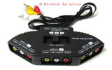 3-Way RCA Audio Video Selector Switcher Switch Box A/V Multi Input/output 4 XBOX