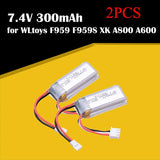 2pcs 601742 Battery 7.4V 300mAh Battery for WLtoys F959 Aircraft XK A600 A800 Battery