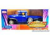 1953 CHEVROLET 3100 PICKUP LOWRIDER BLUE & BLACK 1/24 DIECAST MODEL WELLY 22087
