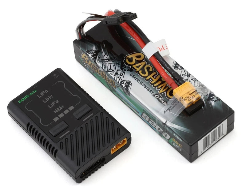 Gens Ace G-Tech Smart 2S Bundle w/2S 35C XT60 LiPo Battery 5200mAh & IMars Mini Battery