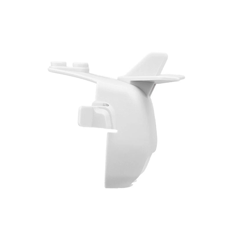 Drone tail flight stabilizer accessory, white plastic fin with mount