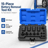 Battery Removal Tool Kit for Tesla Model 3/Y 15pcs EP Socket Set black with case Battery