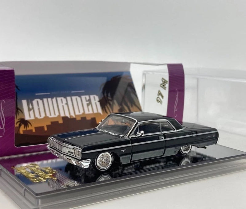 ED 97M 1:64 Black 1964 Impala SS Lowrider Sports Model Diecast Collect Car BN