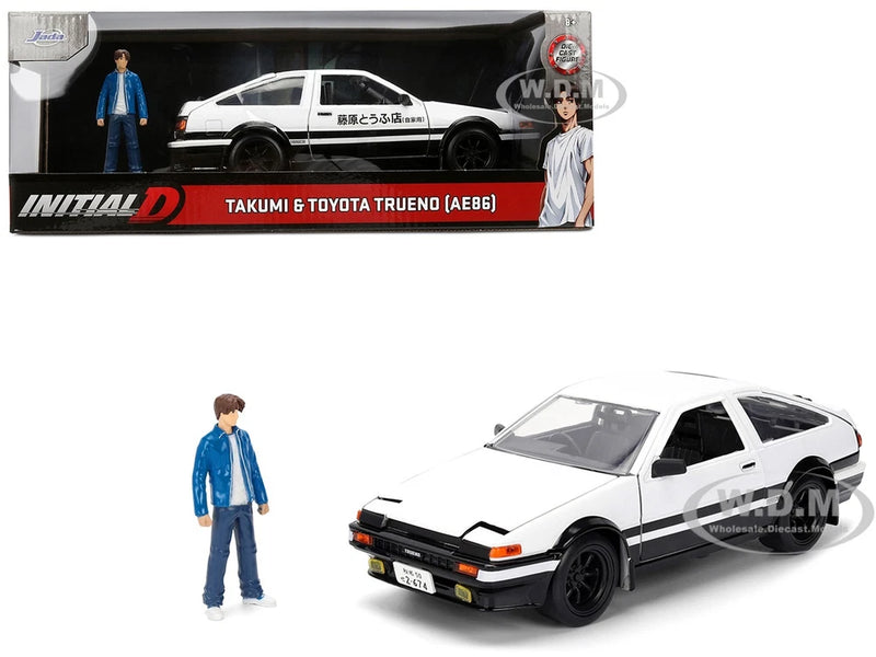 TOYOTA TRUENO (AE86) & TAKUMI FIGURE "INITIAL D" 1/24 DIECAST MODEL JADA 34501
