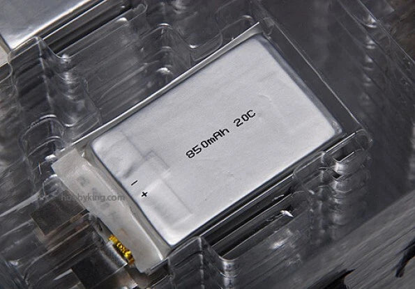 ZIPPY 1S 850mAh 20C LiPo single-cell battery with +/- terminals