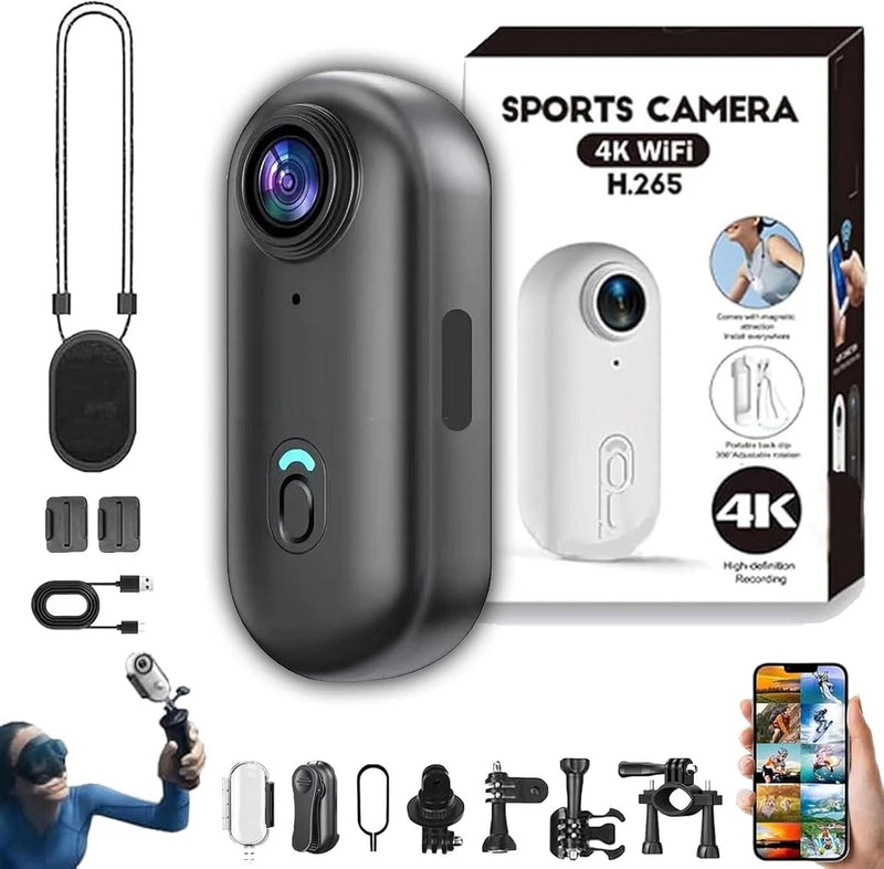 Thumb Action Camera, POV Camera, 4s Body Camera, HD 4k Mini Wearable Action Cam