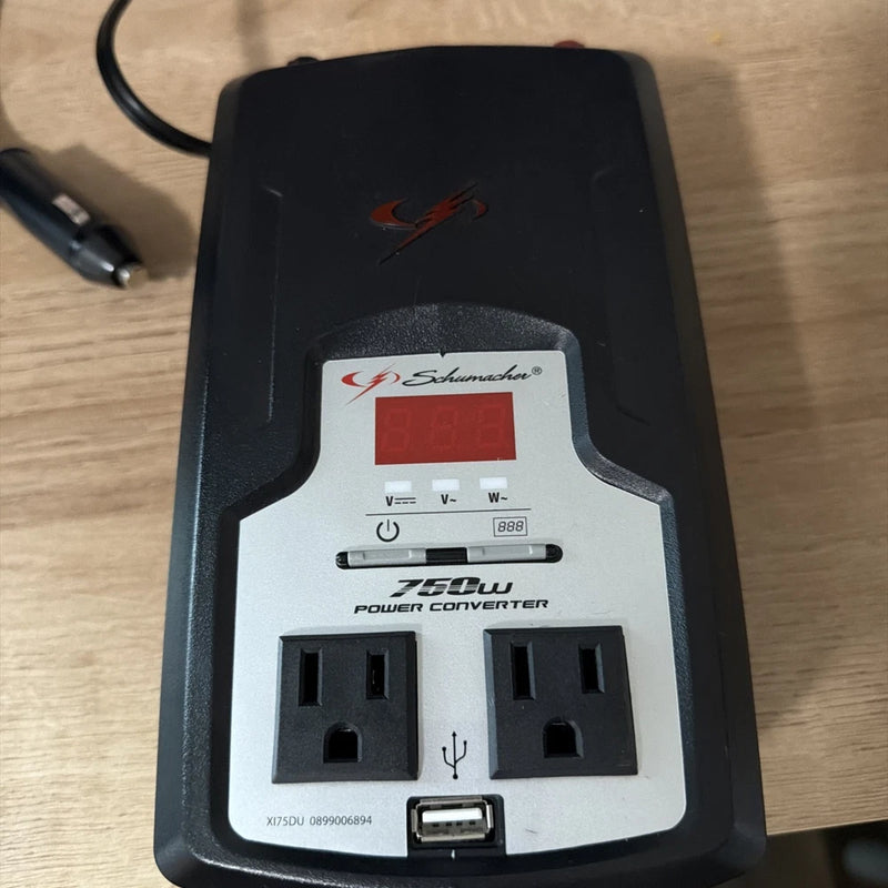 Schumacher XI75DU 750W/1500 Peak Watts Power Converter Tested