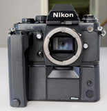 NIKON F3 35mm Camera with MD4 Motor Drive WORKS GREAT / WORK HORSE