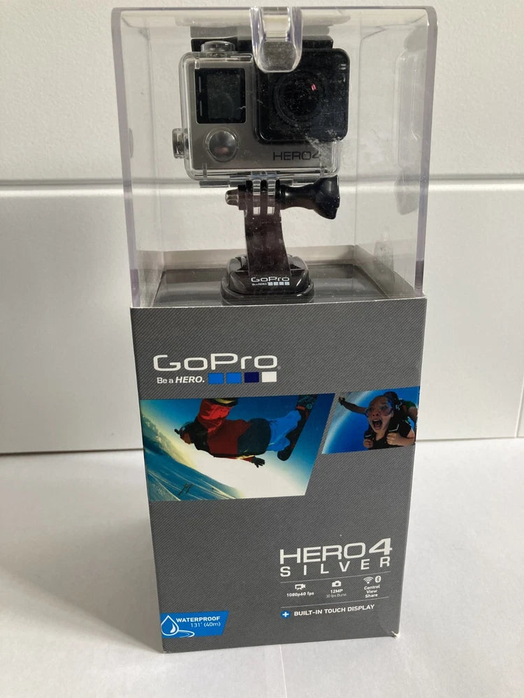 GoPro HERO4 Silver action camera in retail box with accessories