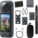 Insta360 X4 8K Waterproof 72MP 360?? Action Camera + Selfie Stick Extra Battery