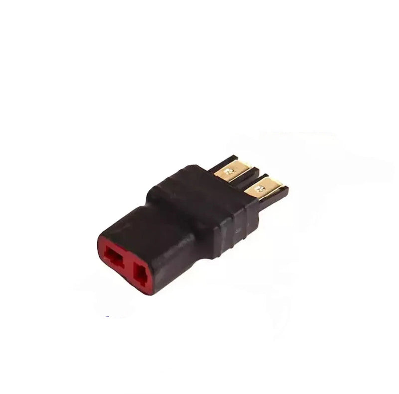Female Deans T plug battery connector with red socket and black housing