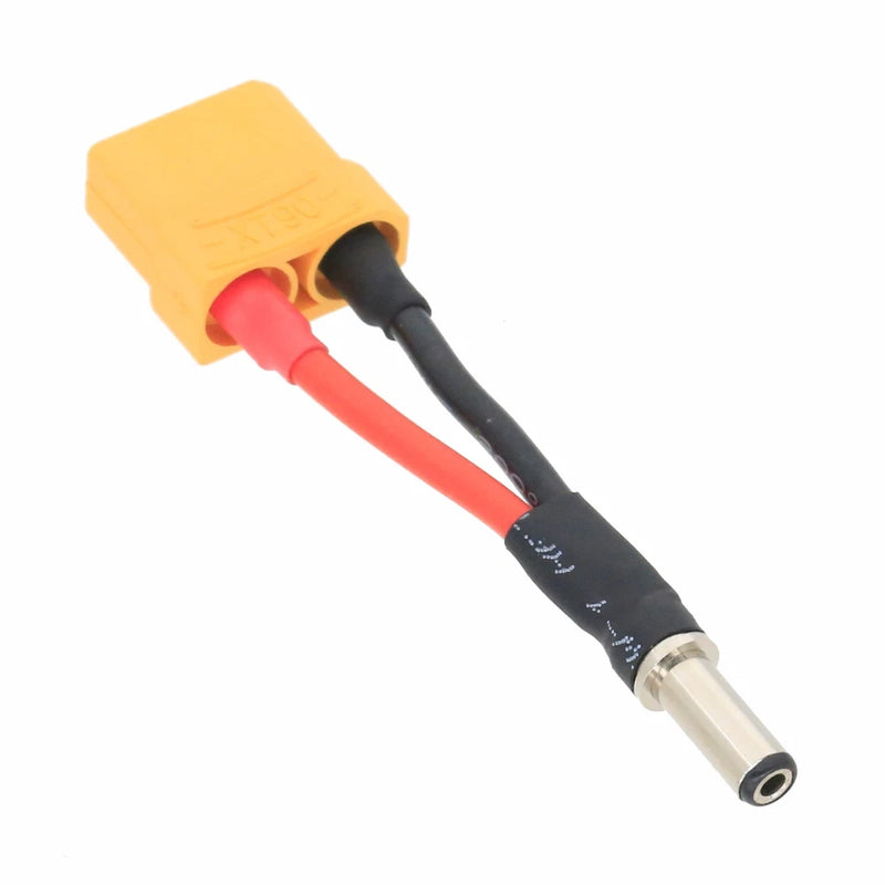 Male DC 5.5 x 2.1mm barrel to XT90 Female cable 14AWG 5CM RC Battery Supply FPV