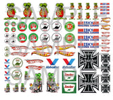 RATFINK 1:64,1:43,1:32,1:24  WATER-SLIDE DECALS FOR HOT WHEELS, SLOT CAR,MODELS